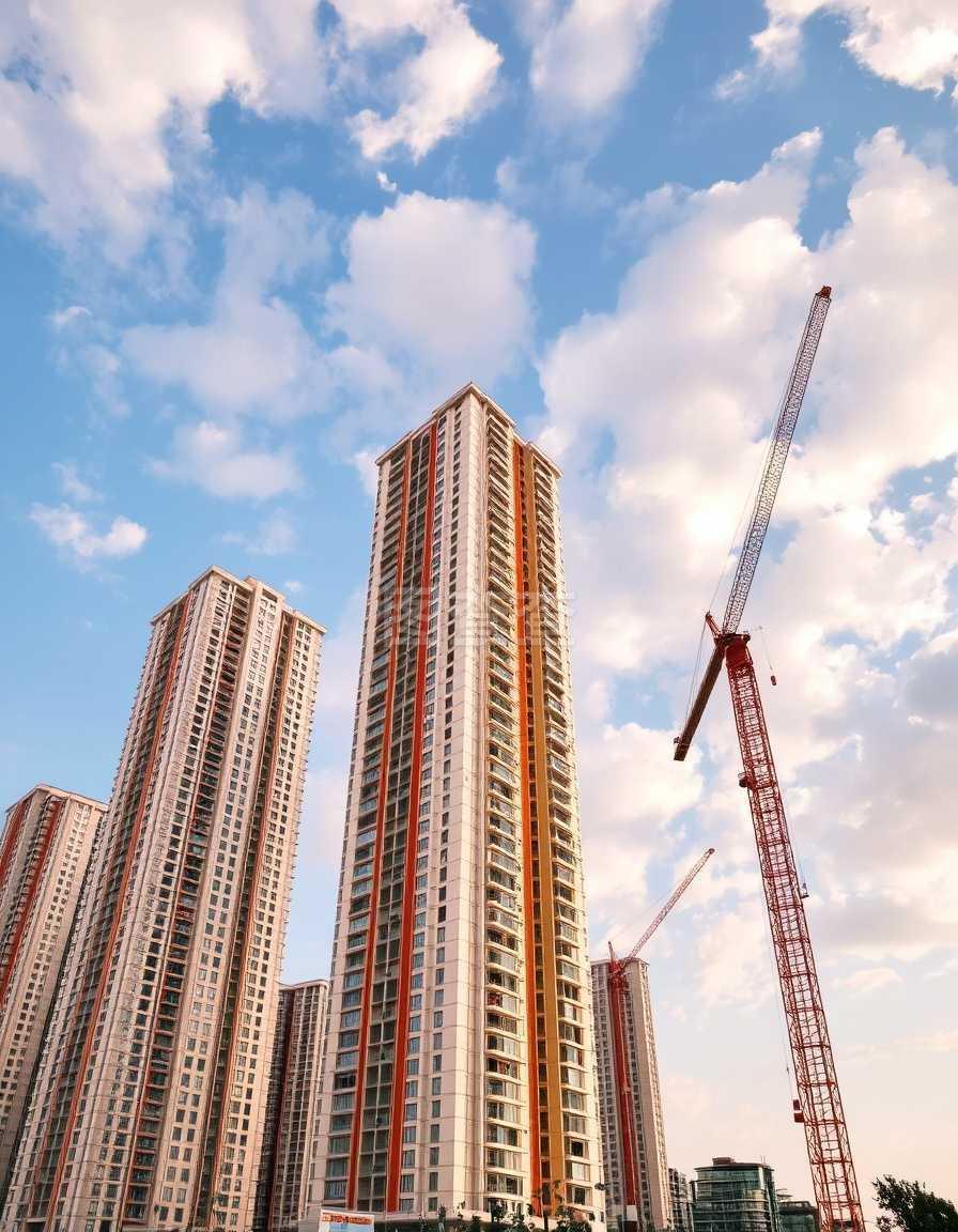 住宅区建筑工地 构筑未来家园的工场